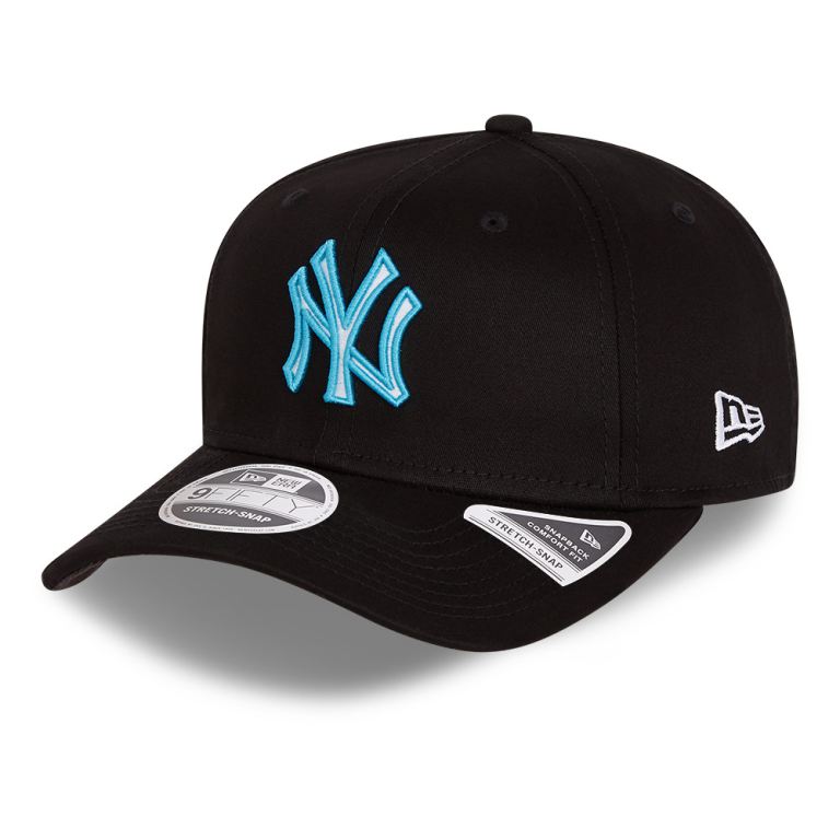 Gorras New Era Mlb Negros - New York Yankees Neon Pop 9FIFTY Stretch Snap 23451MPZT